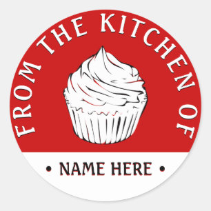 cupcakes da cozinha dos autocolantes