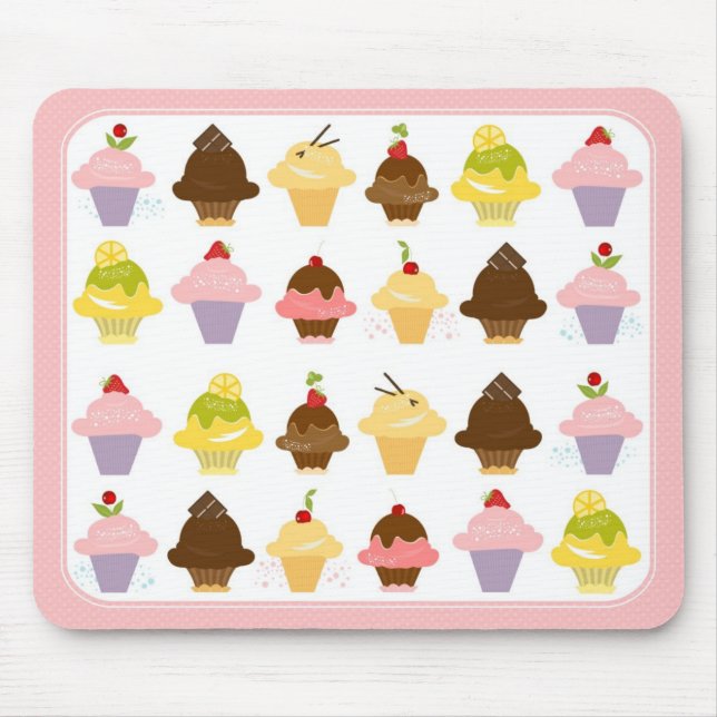 Cupcakes deliciosos Mousepad (Frente)