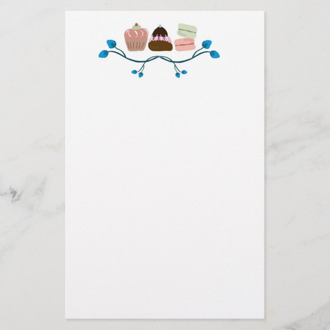 Cupcakes retros e artigos de papelaria dos (Frente)