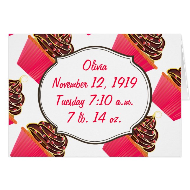 Cupcakes Rosa Bebê é um anúncio de garota (Frente Horizontal)