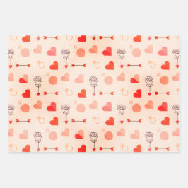 Cupid arrow with hearts valentine