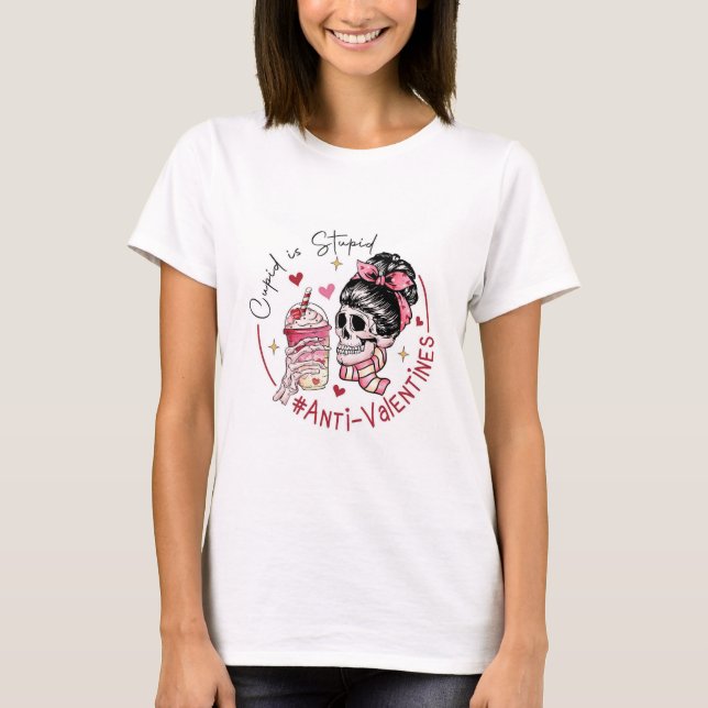 Cupid Is Stupid T-Shirt – Anti-Valentine’s Day Fun (Frente)