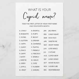 Cupid Name Game Party