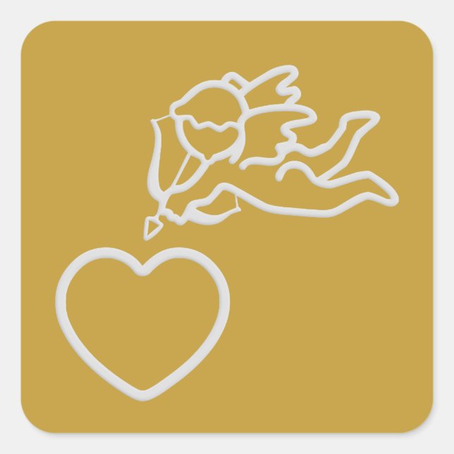 Cupido Ataca adesivos personalizados (Frente)