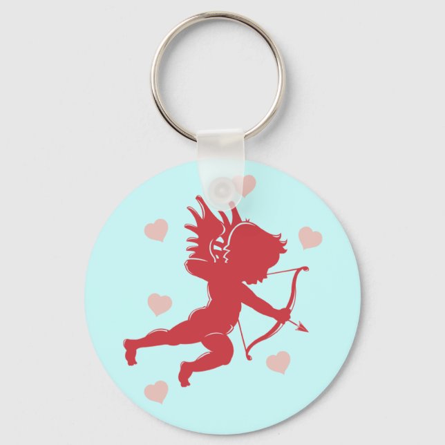 Cupido fotografado com Chaveiro de coração (Frente)