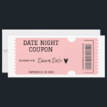 Cupom de Noite Romântica<br><div class="desc">Ideia de presente simples e acessível para um aniversário,  data comemorativa,  feriado ou apenas por diversão. Você pode editar a ideia da data ou imprimir mais de uma vez!</div>