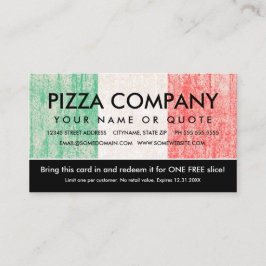 cupom de pizza da bandeira da itália