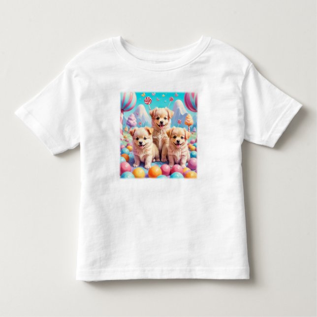 Cuppies na Camisa T Toddler Candy Land (Frente)
