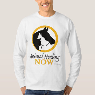 Cura de animais agora camiseta de folhas compridas