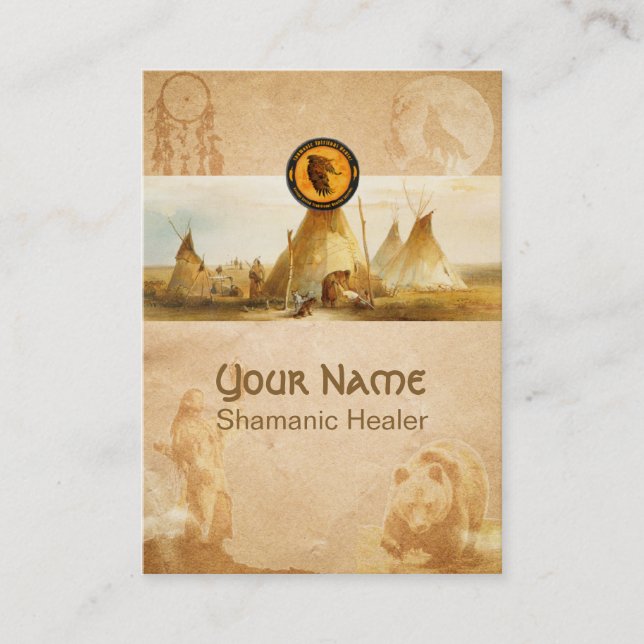 Cura de Shamanic - cartão de visita (Frente)