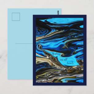 Cura em todos os níveis cartão postal marmorizado