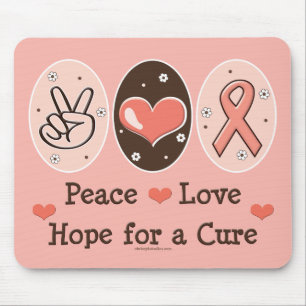 Cura Mousepad da esperança do amor da paz