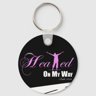 Cura no meu caminho (rosa e preto) Chaveiro