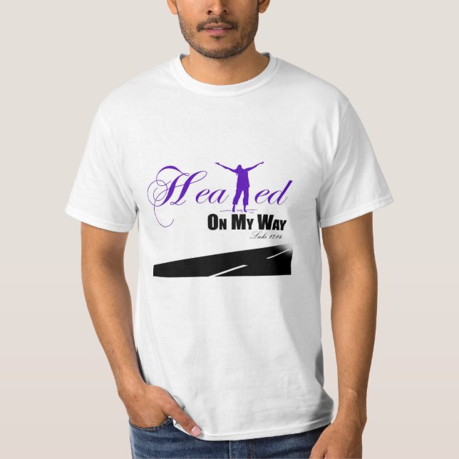 Curado meu t-shirt roxo/branco da maneira (Frente)