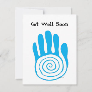 Curando a mão, fique bem em breve