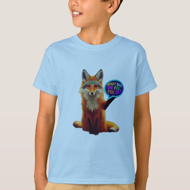 Curiosa Fox - Ponto de interrogação T-Shirt (Frente)