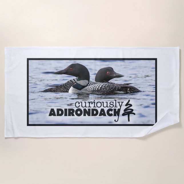 Curiosa toalha de praia de Adirondack (Frente)