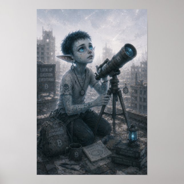 Curiosidade / Astrônomo / Poster de Telhado (Frente)