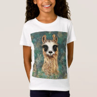 Curioso Bebê Llama Engraçado Presente na Camisa T