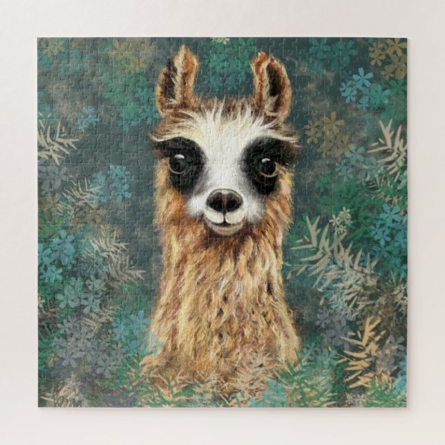 Curioso bebê Llama Jigsee Quebra-cabeça Divertido (Vertical)