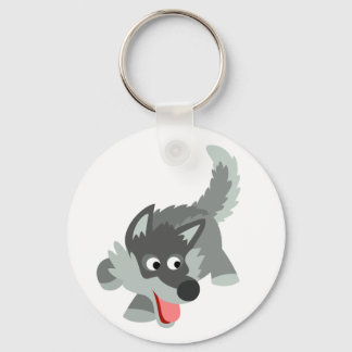 Curioso Chaveiro do Lobo de Cartoon