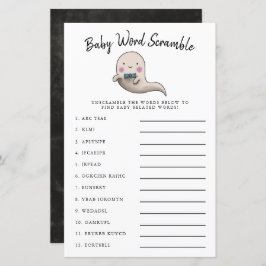 Curioso Garoto Fantasma Jogo de Palavras Bebê