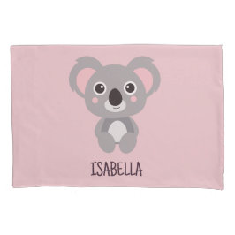 Curioso Koala Bear Kids Rosa Nome Personalizado