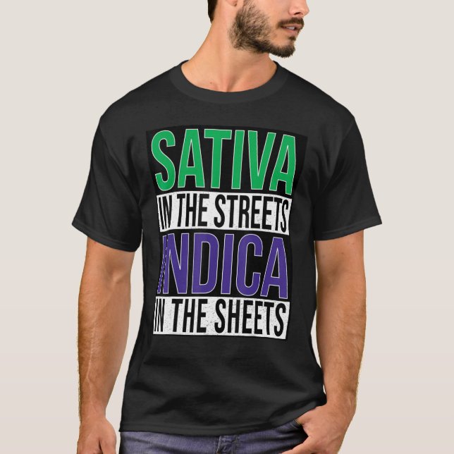 Curioso Sabor Masculino Camisa Sativa Em Ruas Indi (Frente)