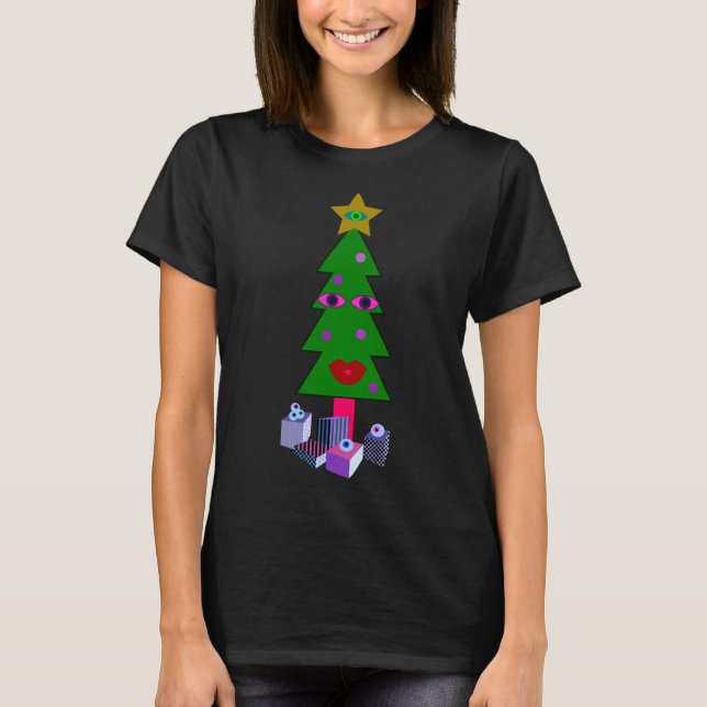 Curioso Suéter Feio de Natal Árvore de Natal (Frente)