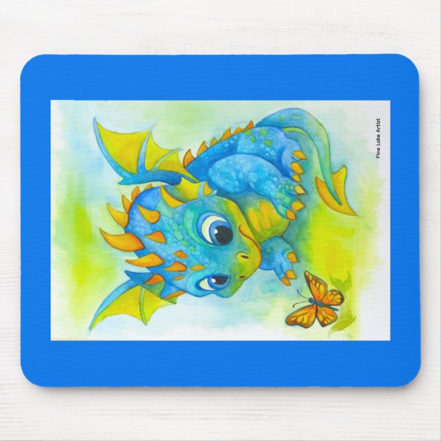 Curious Baby Dragon Mouse Pad (Frente)