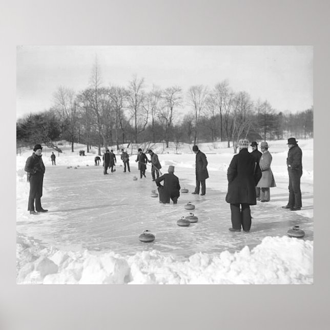 Curling no Central Park NYC Impressão (Frente)