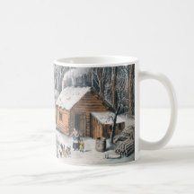 Currier e Ives "uma casa caneca na região