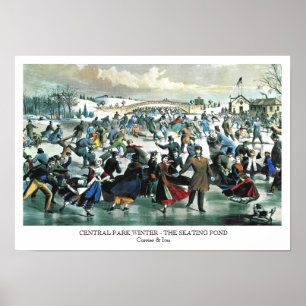 Currier & Ives - poster - inverno do Central Park