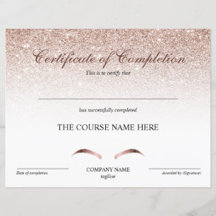 Curso Certificado de conclusão do Prêmio Brows
