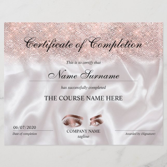 Curso de certificado de conclusão de Prêmios (Frente)