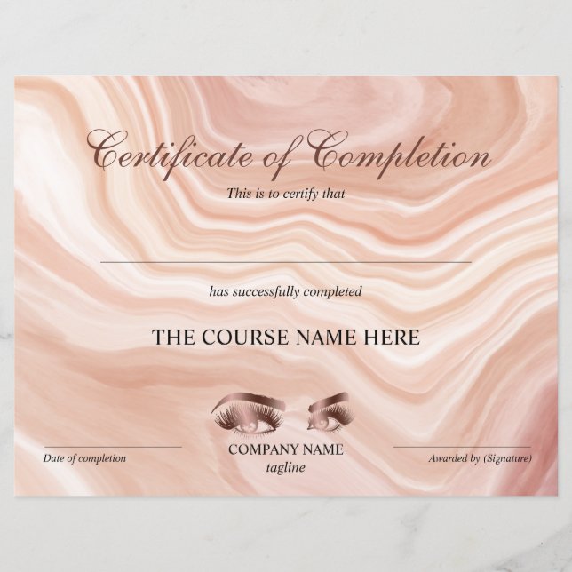 Curso de certificado de conclusão de Prêmios (Frente)