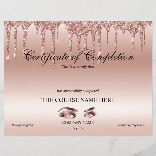 Curso de certificado de conclusão de Prêmios (Frente)