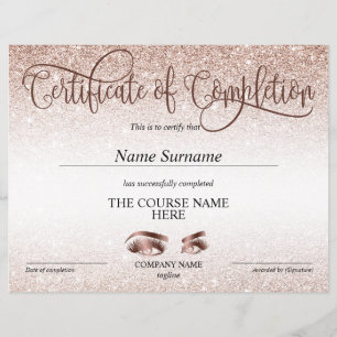 Curso de certificado de conclusão de Prêmios