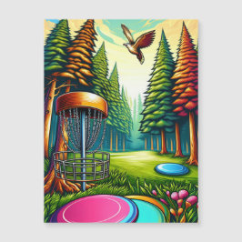 Curso de golfe e águia em disco retrô