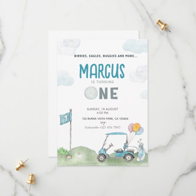 Curso de Modelo de Golfe do Aniversário do Golf (Frente/Verso In Situ)