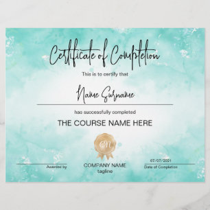 Curso de Prêmio de Certificado de Conclusão Modern