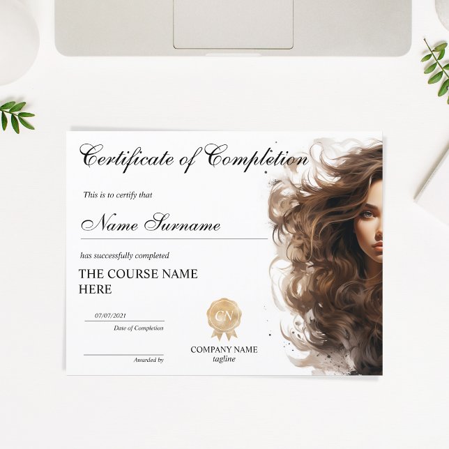 Curso de Prêmio de Certificado de Conclusão Modern (Criador carregado)