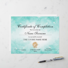 Curso de Prêmio de Certificado de Conclusão Modern