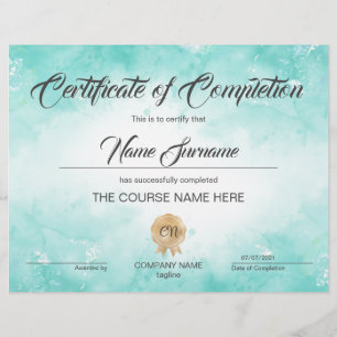 Curso de Prêmio de Certificado de Conclusão Modern