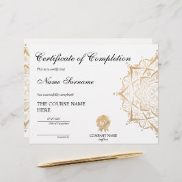 Curso de Prêmio de Certificado de Conclusão Yoga L