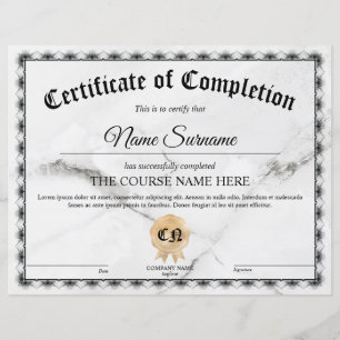 Curso de Prêmio de Certificado de Participação