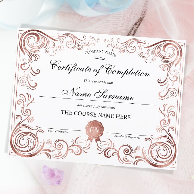 Curso de Prêmio Dourado de Certificado de Conclusã (Criador carregado)