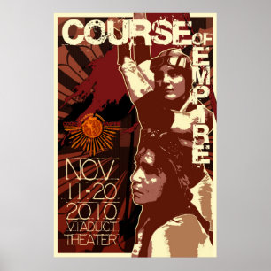 Curso do poster retro do império. dzign por Atale