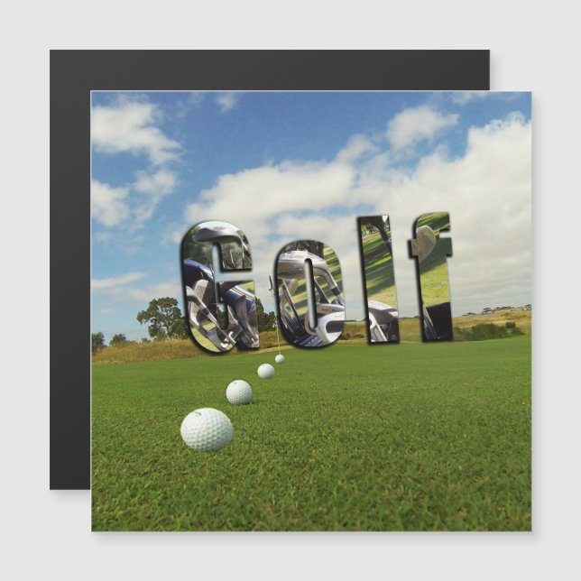 Curso E Logotipo De Golfe, (Frente/Verso)
