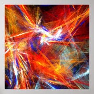 Cursos coloridos brilhantes - poster